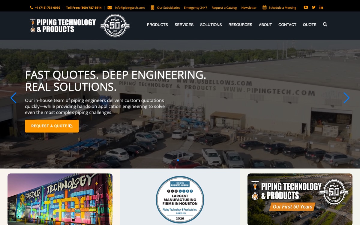 Piping Technology & Products homepage