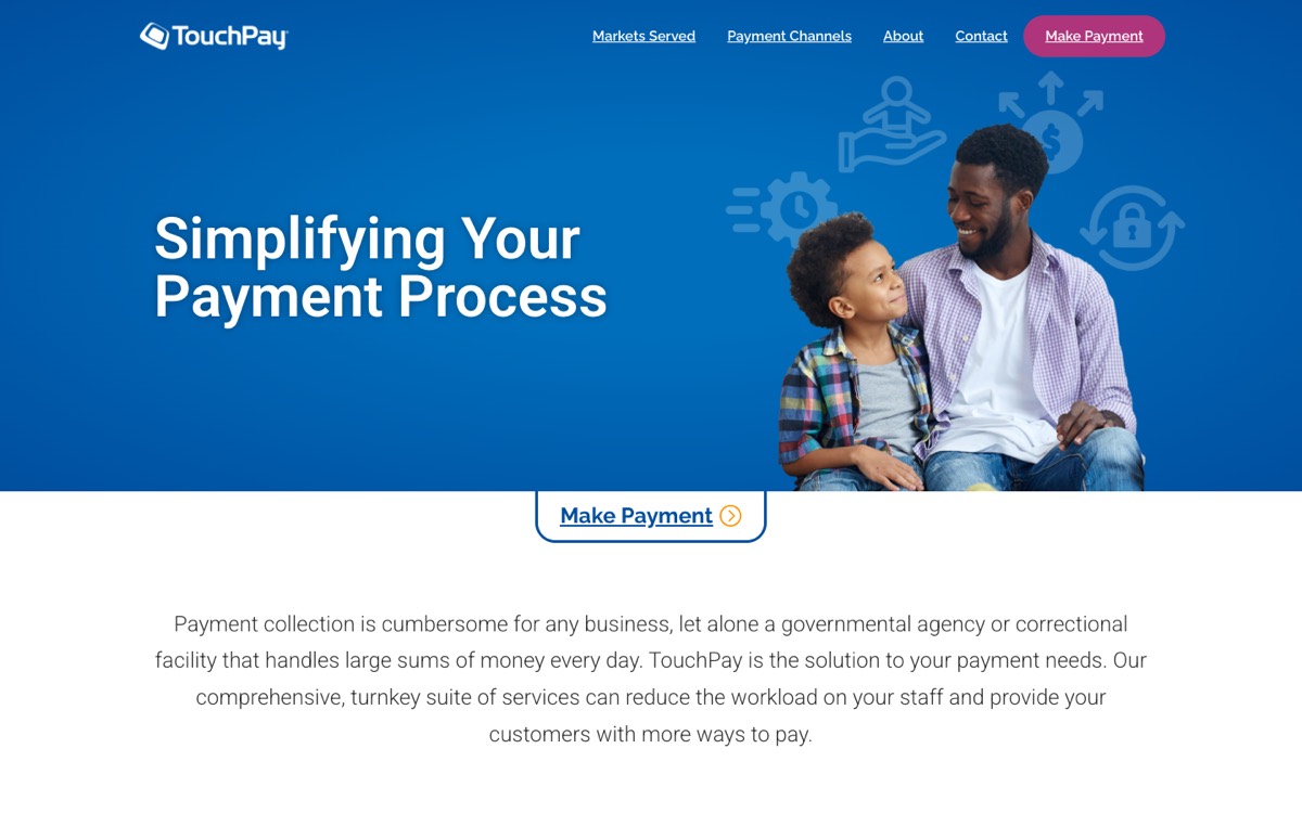 TouchPay homepage